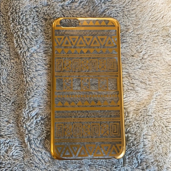 Accessories - iPhone 7/8 plus gold Aztec case
